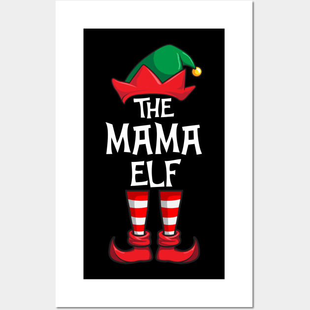 Mama Elf Matching Family Christmas Wall Art by hazlleylyavlda